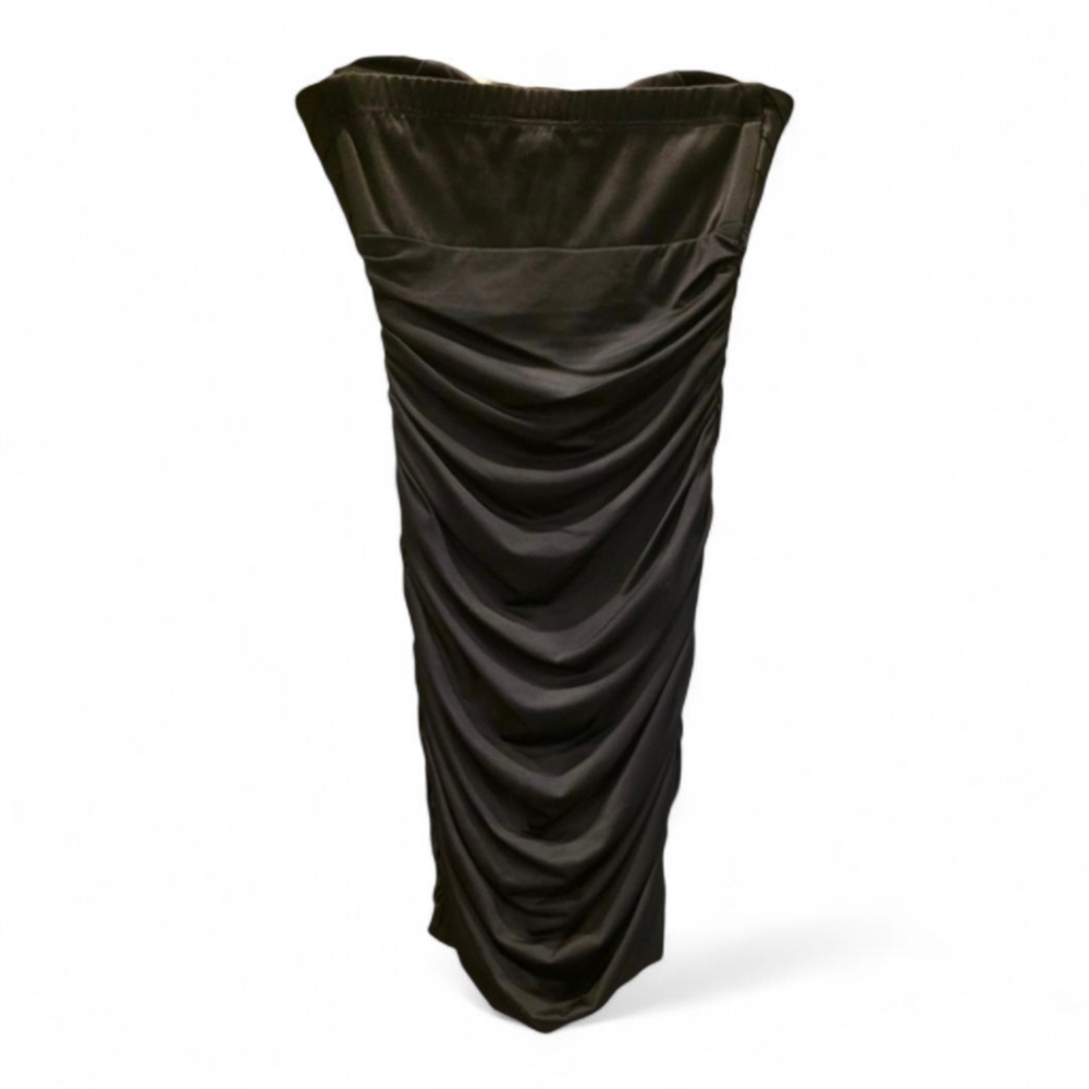XOXO Black Ruched Strapless Mini Dress - Picture 8 of 8